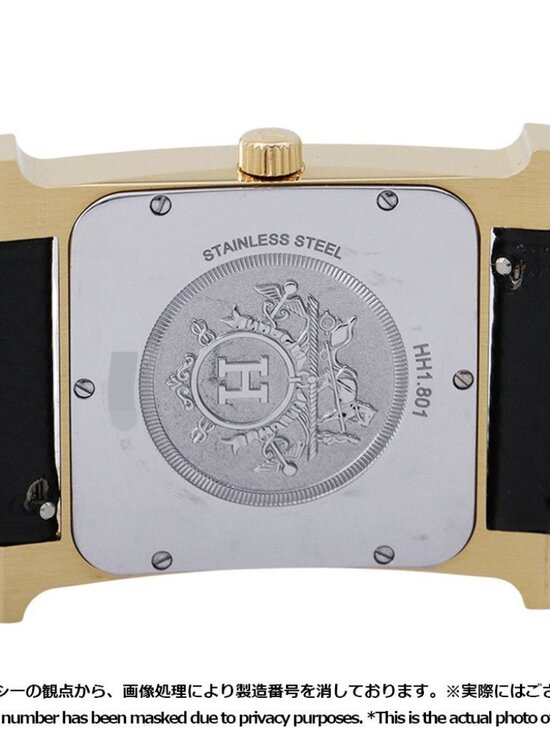 Hermes Watch GM Epsom Black Silver Dial Quartz main image 10